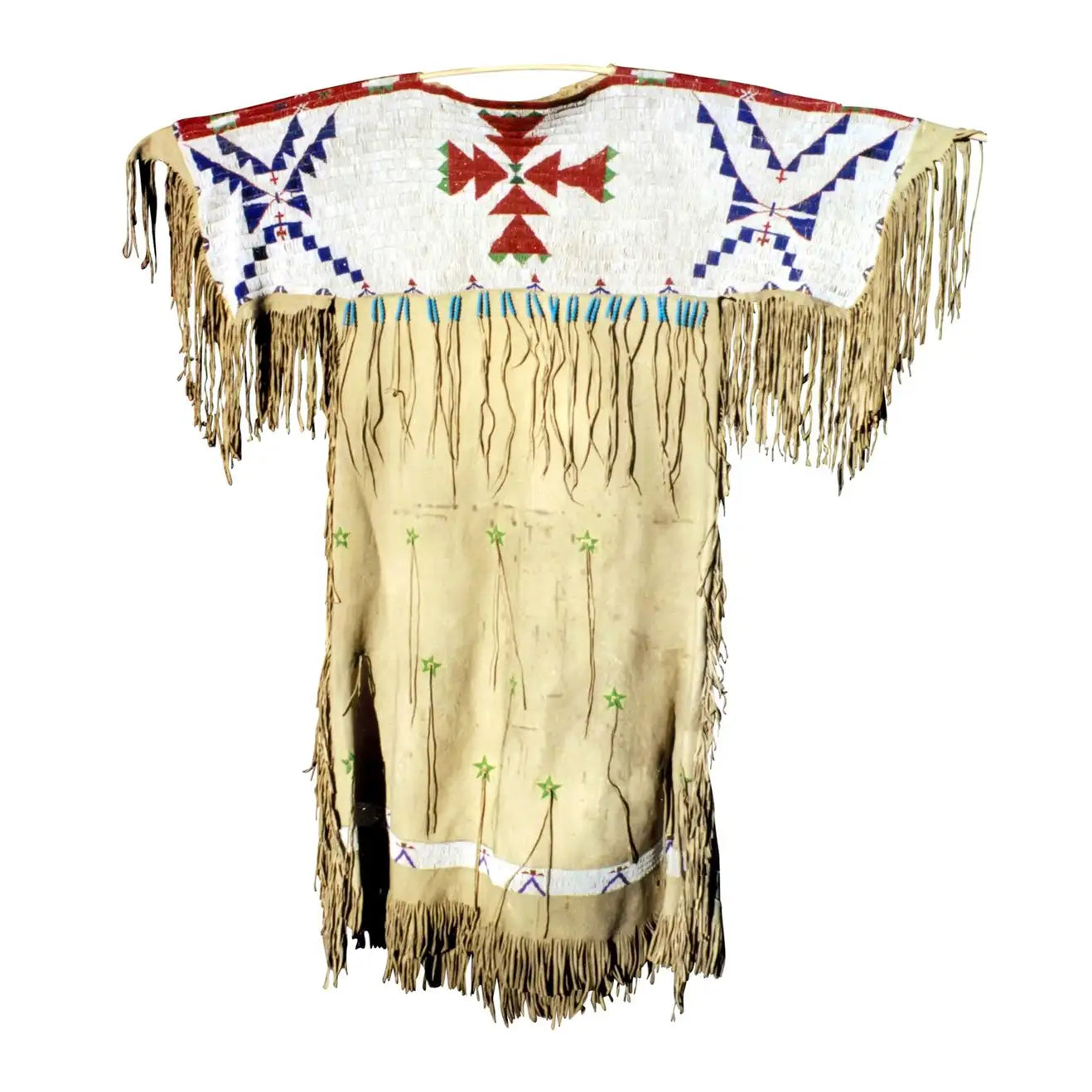 Native American Woman's Handmade Beaded Yoke Dress Powwow Regalia PWD1010