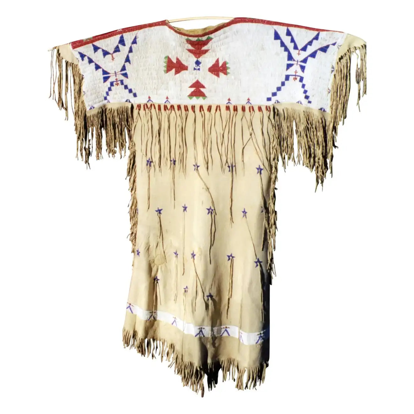 Native American Woman's Handmade Beaded Yoke Dress Powwow Regalia PWD1020