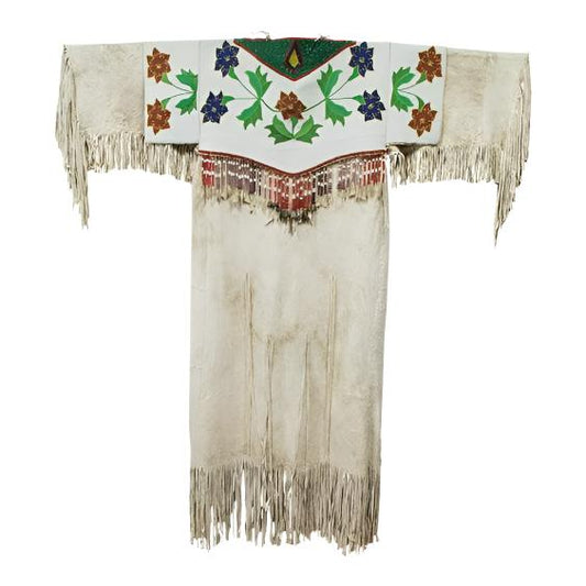 Native American Woman's Handmade Beaded Yoke Dress Powwow Regalia PWD1030