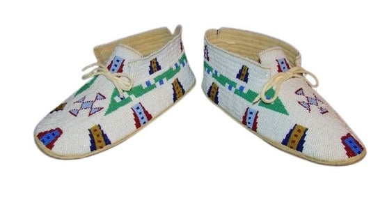 Native American Handmade Beaded Moccasin Powwow Regalia PMC605