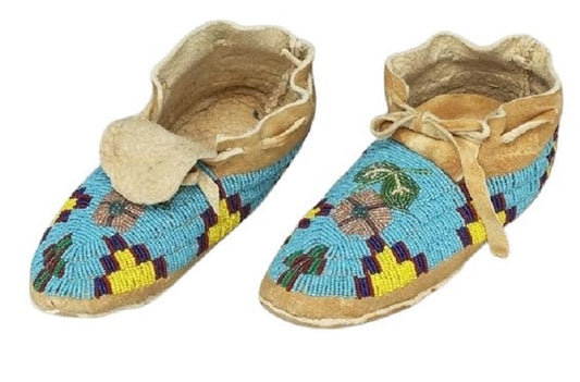 Native American Handmade Beaded Moccasin PMC6150