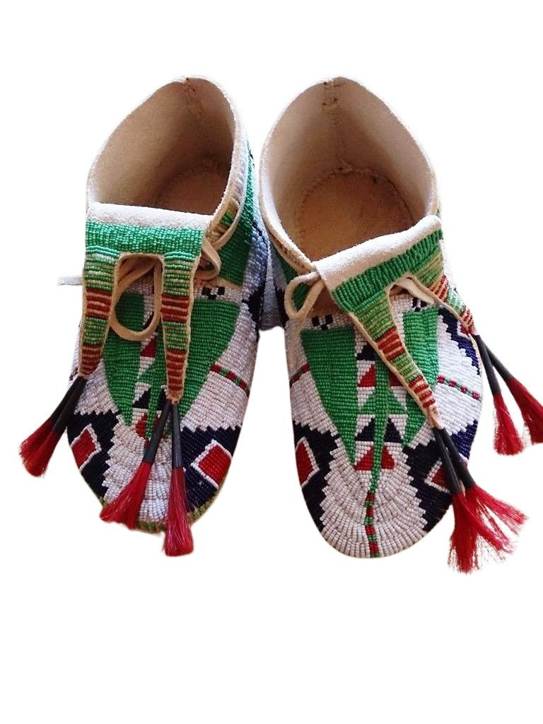 Native American Handmade Beaded Moccasin PMC6410