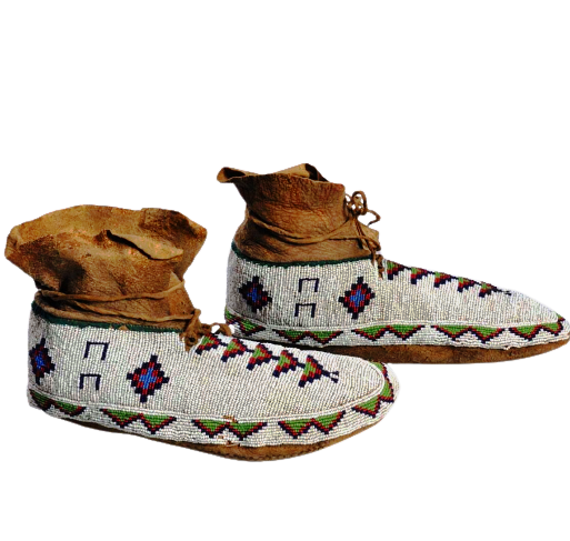 Native American Handmade Beaded Moccasin PMC6510