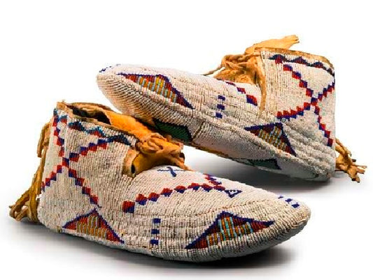 Native American Handmade Beaded Moccasin PMC6580