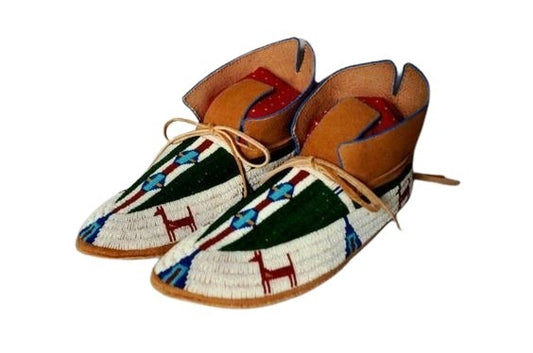 Native American Handmade Beaded Moccasin PMC6690