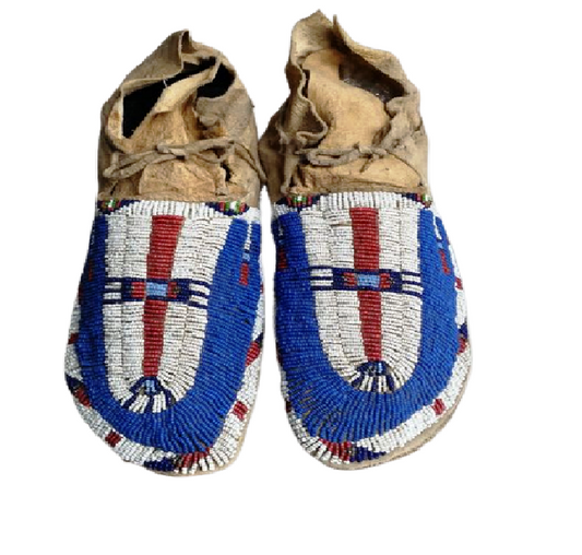 Native American Handmade Beaded Moccasin PMC6720