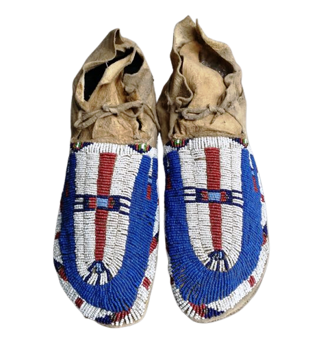 Native American Handmade Beaded Moccasin PMC6720