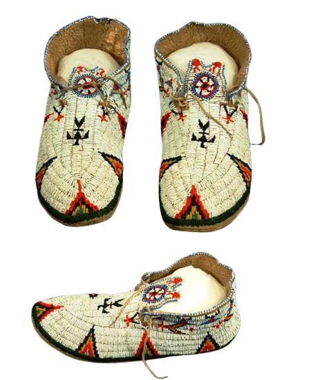 Native American Handmade Beaded Moccasin PMC6760