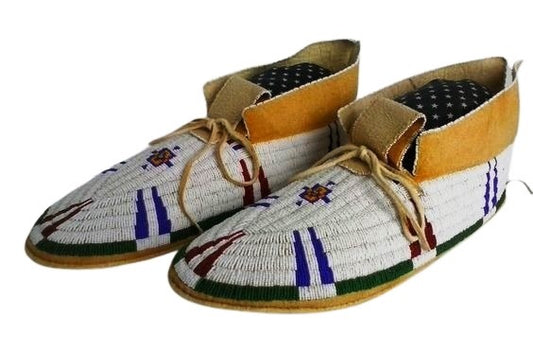 Native American Handmade Beaded Moccasin PMC6860