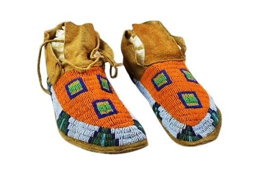 Native American Handmade Beaded Moccasin PMC7010