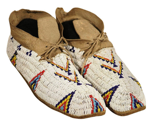 Native American Handmade Beaded Moccasin PMC7200