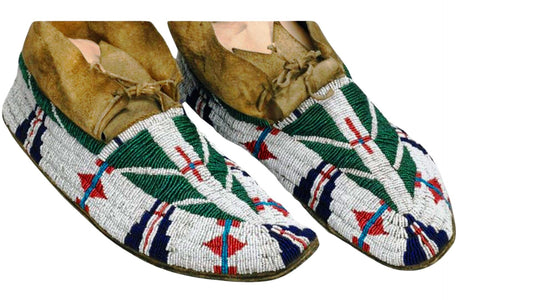 Native American Handmade Beaded Moccasin PMC7230