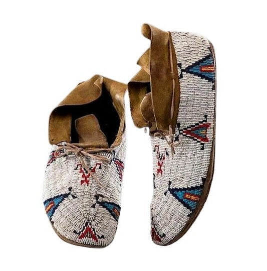 Native American Handmade Beaded Moccasin PMC7310