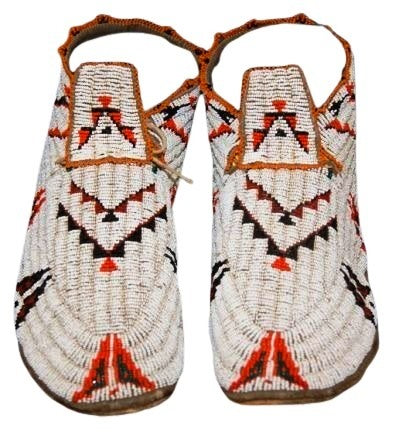 Native American Handmade Beaded Moccasin PMC7900