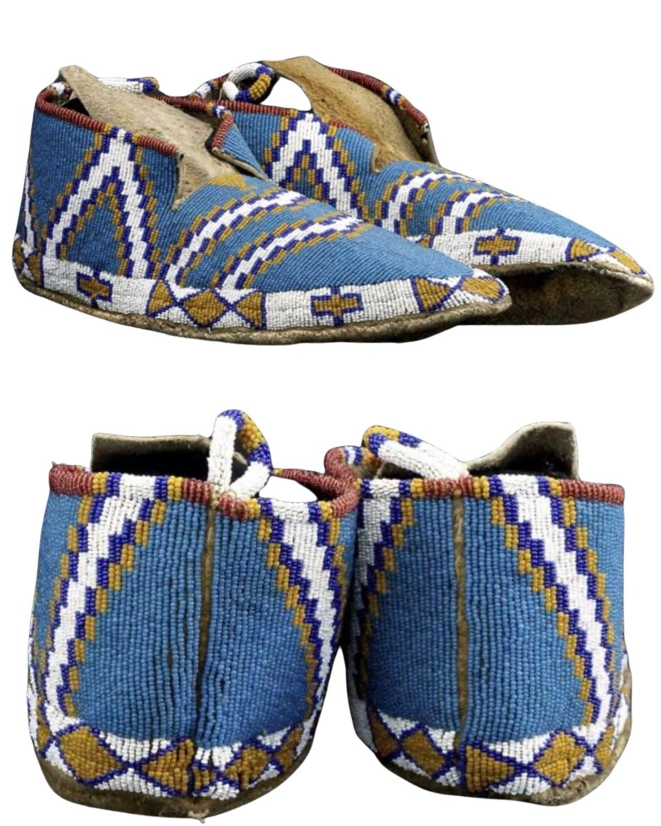 Native American Handmade Beaded Moccasin PMC7920