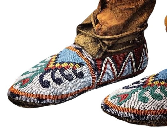 Native American Handmade Beaded Moccasin PMC8000