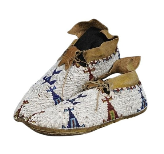 Native American Handmade Beaded Moccasin PMC8020