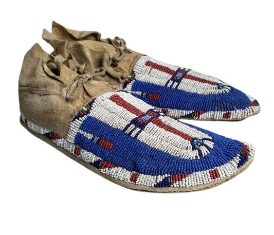 Native American Handmade Beaded Moccasin PMC8030