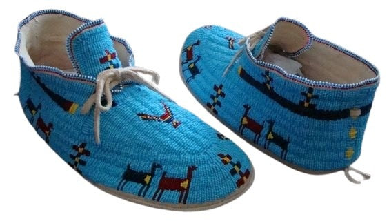 Native American Handmade Beaded Moccasin PMC8160