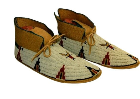 Native American Handmade Beaded Moccasin PMC8190