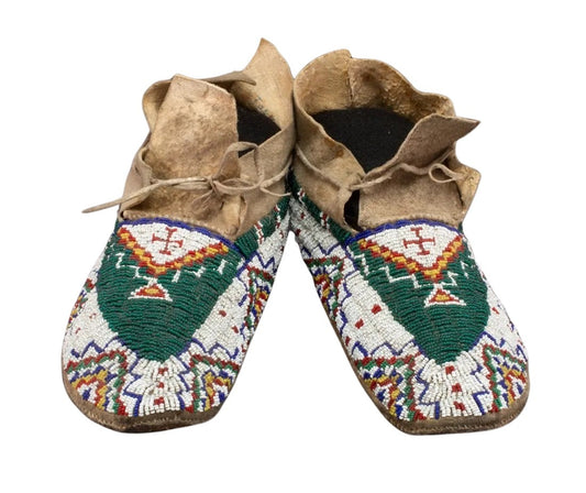 Native American Handmade Beaded Moccasin PMC8340