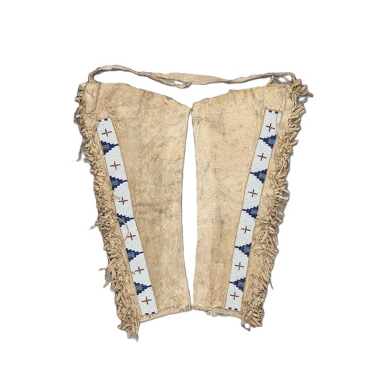 Handmade Beaded Native American Style Suede Leather Chaps / Leggings NCP606