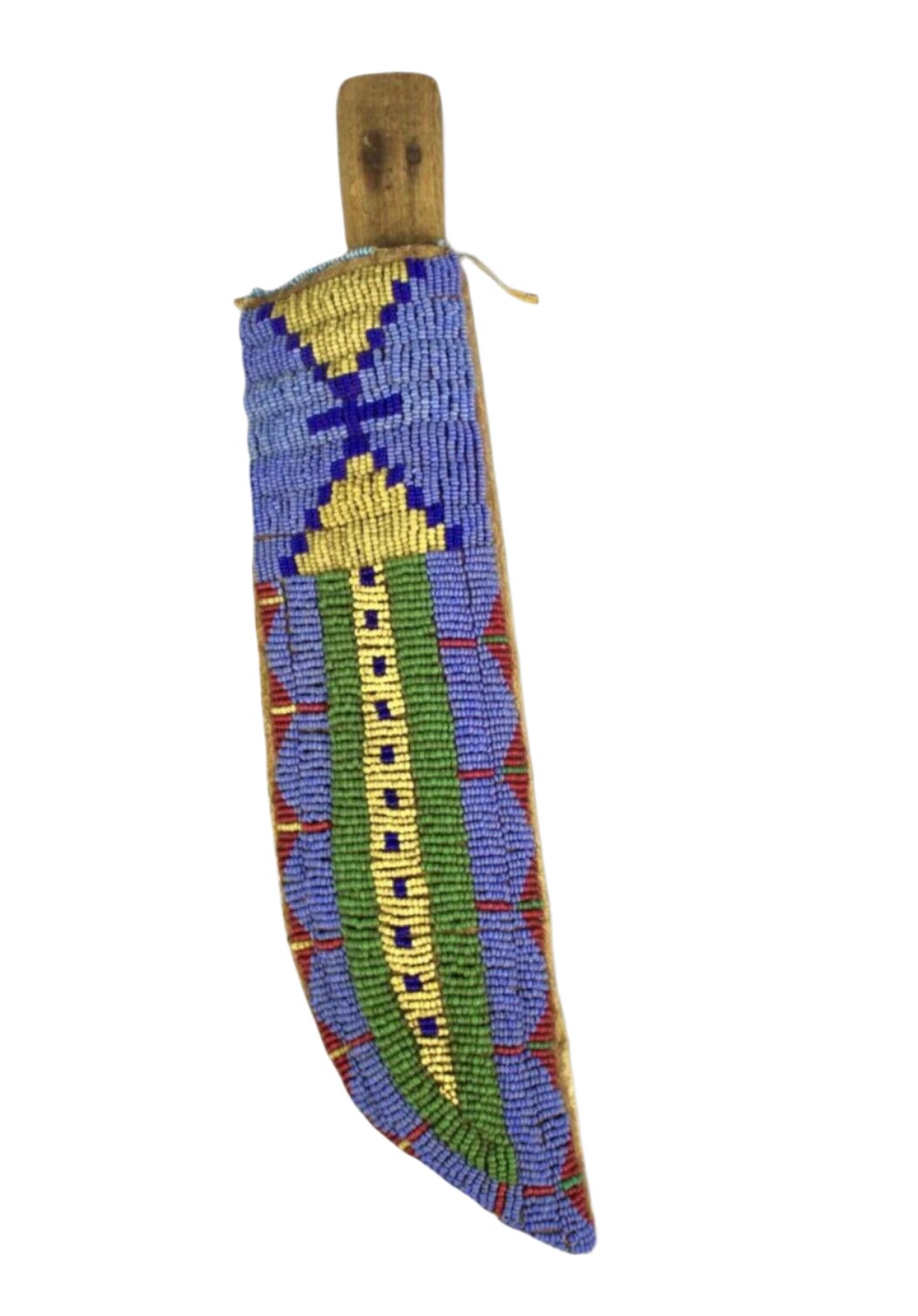 Native American Handmade Beaded Knife Sheath Leather PWKS1050