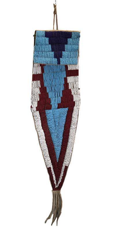 Native American Handmade Beaded Knife Sheath Leather PWKS1120