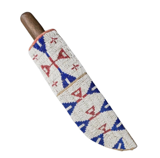 Native American Handmade Beaded Knife Sheath Leather PWKS1180