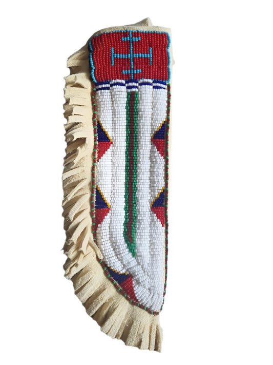 Native American Handmade Beaded Knife Sheath Leather PWKS1220