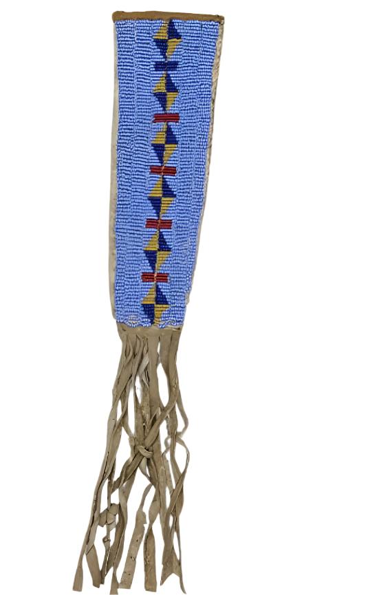 Native American Handmade Beaded Knife Sheath Leather PWKS1250