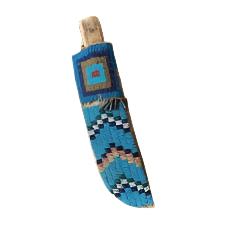 Native American Handmade Beaded Knife Sheath Leather PWKS1530