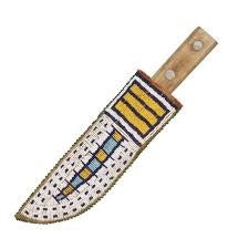 Native American Handmade Beaded Knife Sheath Leather PWKS1550