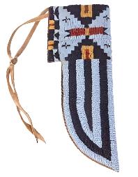 Native American Handmade Beaded Knife Sheath Leather PWKS1640