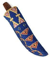 Native American Handmade Beaded Knife Sheath Leather PWKS1690