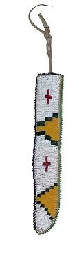 Native American Handmade Beaded Knife Sheath Leather PWKS1730