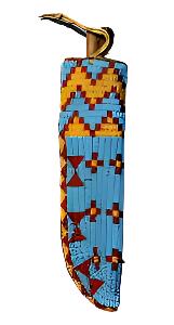 Native American Handmade Beaded Knife Sheath Leather PWKS101