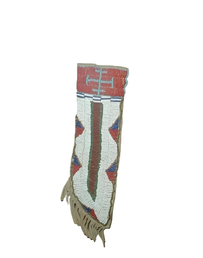 Native American Handmade Beaded Knife Sheath Leather PWKS1790