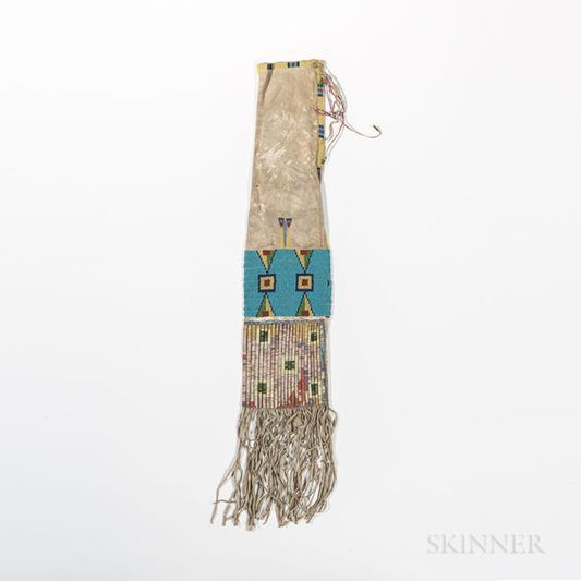 Native American Suede Hide Handmade Beaded Pipe Bag PWPB1030