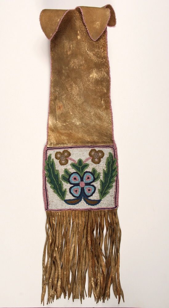 Native American Suede Hide Handmade Beaded Pipe Bag PWPB1060