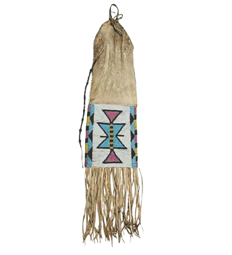 Native American Suede Hide Handmade Beaded Pipe Bag PWPB1170