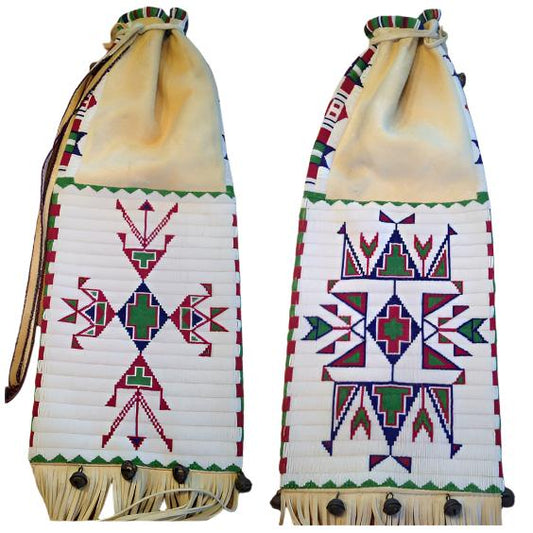 Native American Suede Hide Handmade Beaded Pipe Bag PWPB1220