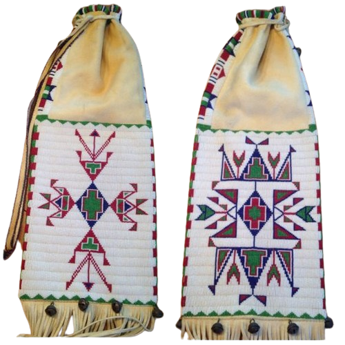 Native American Suede Hide Handmade Beaded Pipe Bag PWPB1220