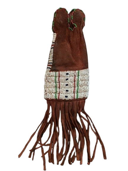 Native American Suede Hide Handmade Beaded Pipe Bag PWPB1260