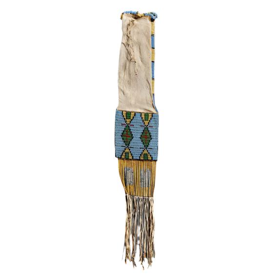 Native American Suede Hide Handmade Beaded Pipe Bag PWPB1390