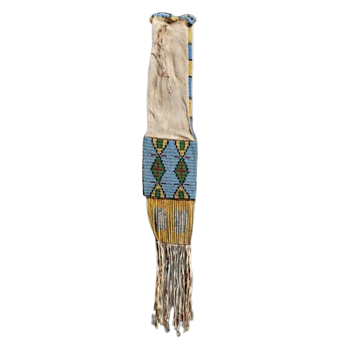 Native American Suede Hide Handmade Beaded Pipe Bag PWPB1390