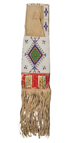 Native American Suede Hide Handmade Beaded Pipe Bag PWPB1410