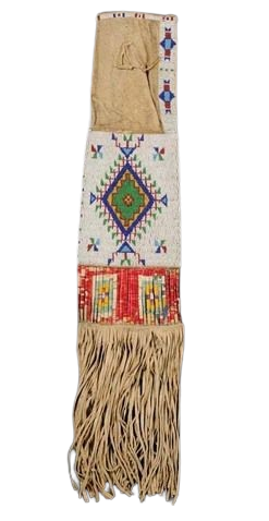 Native American Suede Hide Handmade Beaded Pipe Bag PWPB1410