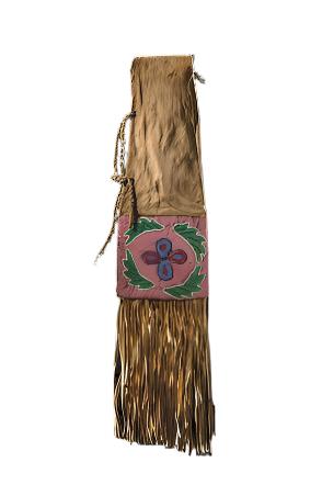 Native American Suede Hide Handmade Beaded Pipe Bag PWPB1430