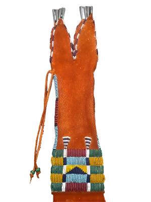 Native American Suede Hide Handmade Beaded Pipe Bag PWPB1460